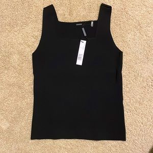 Ellie Tahari, square neck knit tank, brand new with tags, size S